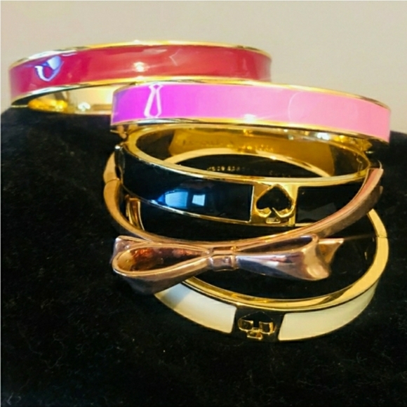 Kate Spade | White/Gold Hole Punch Bangle Bracelet - Picture 5 of 6